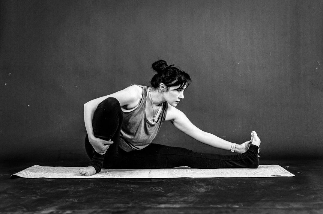 person doing safe stretches
